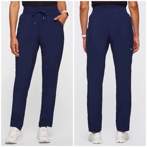 Jaanuu Women's All-Day Performance Scrub Cargo Pant Navy Blue Size XXS